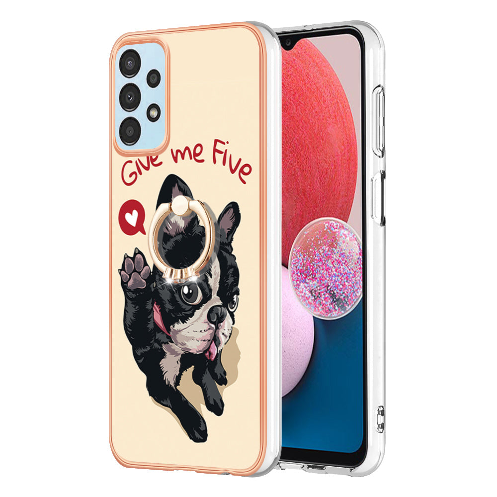 YB IMD Series-20 Style D For Samsung Galaxy A33 5G IMD Pattern 2.0mm TPU Phone Cover Electroplating Case with Kickstand YB IMD Series-20 Style D For Samsung Galaxy A33 5G IMD Pattern 2.0mm TPU Phone Cover Electroplating Case with Kickstand